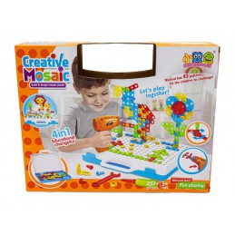 Kreatywna Mozaika, Układanka, Klocki, Wkrętarka Śrubki W Walizce 237 El