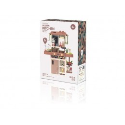 Multifunkcyjna Kuchnia Z Lodówką I Płytą Gazową, Beżowo-brązowa