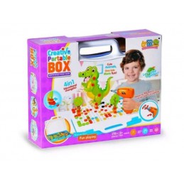 Kreatywna Mozaika ZOO W Walizce 198 el. Układanka 3D, Klocki, Wkrętarka Zestaw Konstrukcyjny   