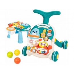 Chodzik, Pchacz, Stolik Edukacyjny 2w1 Koszykówka Niebieski 