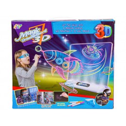 Magiczna, Podświetlana Tablica Do Malowania Rysowania + Okulary 3D OCEAN
