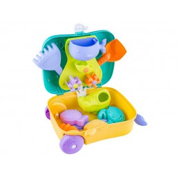 Zestaw Do Zabawy W Piasku, Walizka + Akcesoria Foremki Piaskownica