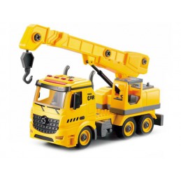 Ciężarówka 3w1, Samochód Ciężarowy Do Rozkręcania, Betoniarka, Koparka, Dźwig Z Hakiem