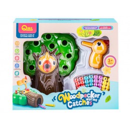 Gra zręcznościowa, Magnetyczny Dzięcioł I Robaczki - DRZEWKO Złap Robaczka  NOWA WERSJA