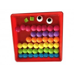 Edukacyjna Guzikowa Układanka, Puzzle, Mozaika, Plansze + Kolorowe Guziczki Klocki