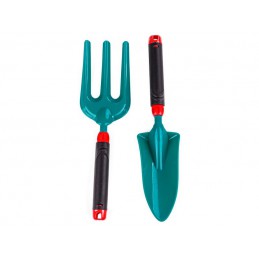 Zestaw Narzędzi Ogrodowych Dla Dzieci Taczka + Akcesoria 18 Elementów Grabki Łopata Konewka