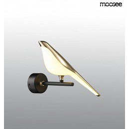 MOOSEE lampa ścienna BIRD złota