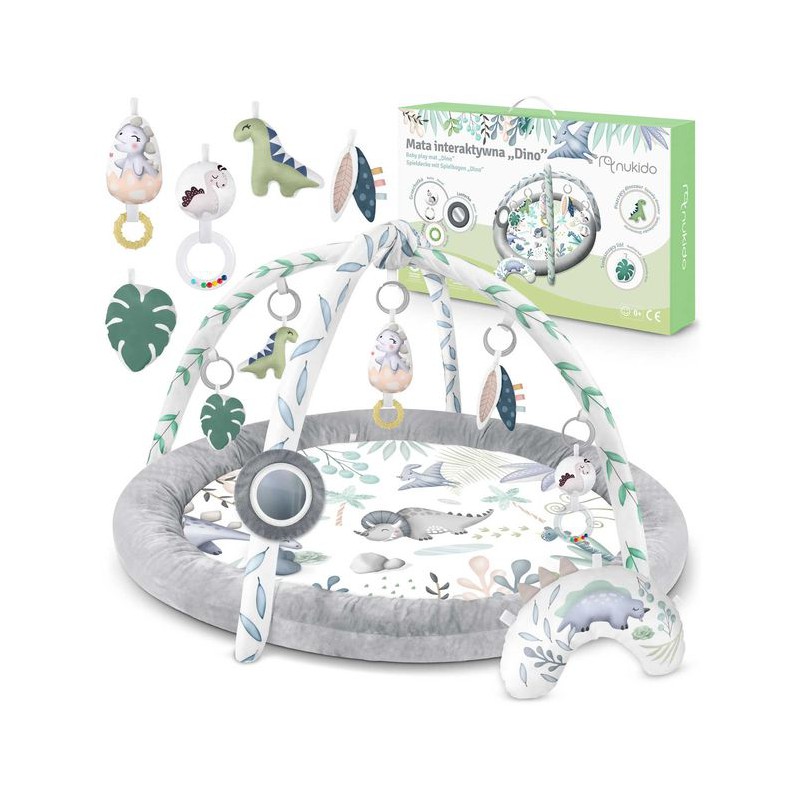 Mata edukacyjna interaktywna DINO z poduszką