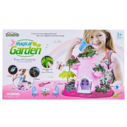 RÓŻOWY Zestaw Małego Ogrodnika UPRAWA Nawilżacz do roślin, Domek Dla Lalek, Doniczka Na Rośliny