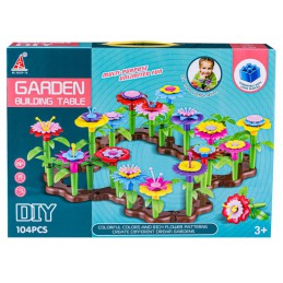 Klocki Konstrukcyjne, Zestaw Do Zbudowania Kwiatowej Kompozycji, Ogród + Kwiatki