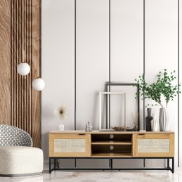 Szafka RTV boho / rattan /...