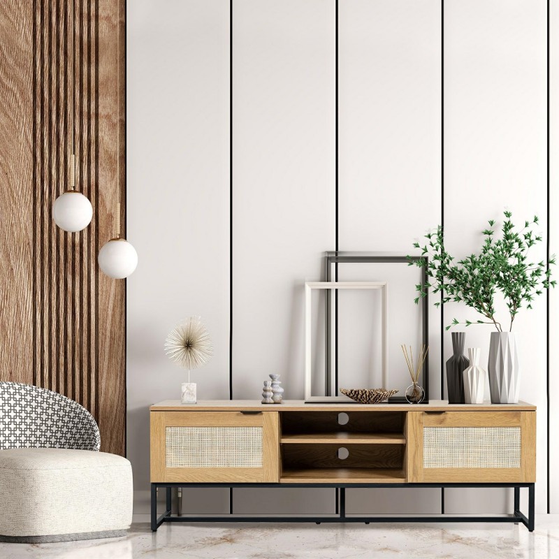 Szafka RTV boho / rattan / CAPRI