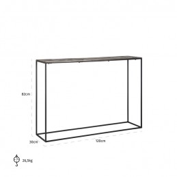 RICHMOND konsola TULUM - szczotkowane złoto