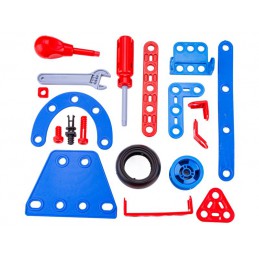 Klocki ELASTYCZNE Konstrukcyjne, Maszyny, Pojazdy, Auto, Samochód, Samolot, Pociąg Do Rozkręcania I Skręcania 6w1 142 El.