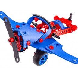 Klocki ELASTYCZNE Konstrukcyjne, Maszyny, Pojazdy, Auto, Samochód, Samolot, Pociąg Do Rozkręcania I Skręcania 6w1 142 El.