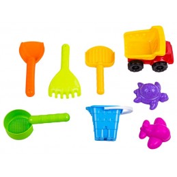 Piaskownica Zamek + Akcesoria, Koparka, Basen, Zjeżdżalnia