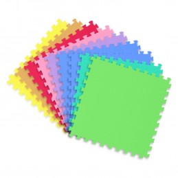 Mata piankowa puzzle 180x180cm 9 szt. wielokolorowa 