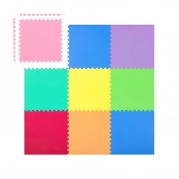 Mata piankowa puzzle 180x180cm 9 szt. wielokolorowa 