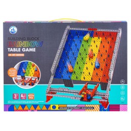 Tęczowa Plansza Gra, Zjazd Dla Kulek, Tor Kulkowy, Zjeżdżalnia, Klocki 477 El.