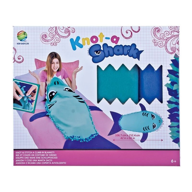 Zestaw Kreatywny, Wyszywanka, Pluszowy KOCYK, ŚPIWÓR Do Szycia DIY REKIN