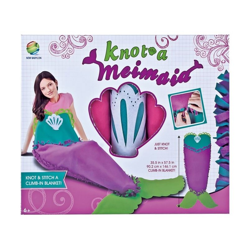 Zestaw Kreatywny, Wyszywanka, Pluszowy KOCYK, ŚPIWÓR Do Szycia DIY SYRENKA