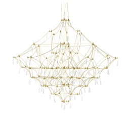 Lampa wisząca CONSTELATION 100 GOLD - LED, stal szczotkowana