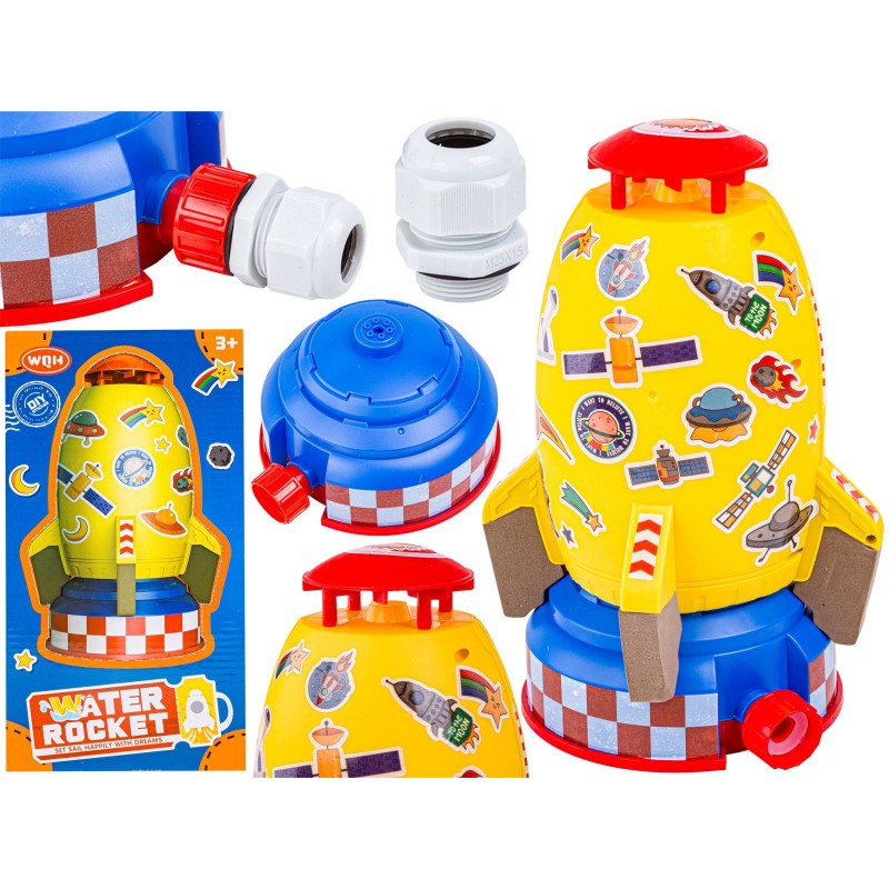 RAKIETA WODNA Wyrzutnia rakiety wodnej, Water Rocket, Zraszacz, ŻÓŁTA KOSMICZNA