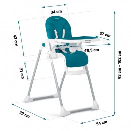 Krzesełko do karmienia Ricokids Tulo niebieskie 