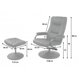 Fotel wypoczynkowy z podnóżkiem Sofotel