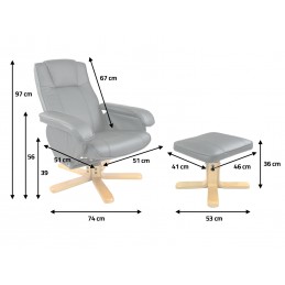 Fotel masujący z podnóżkiem + podgrzewacz Sofotel