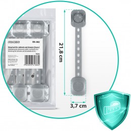 Zabezpieczenie otwierania szafek Ricokids 798201 6 szt. szare