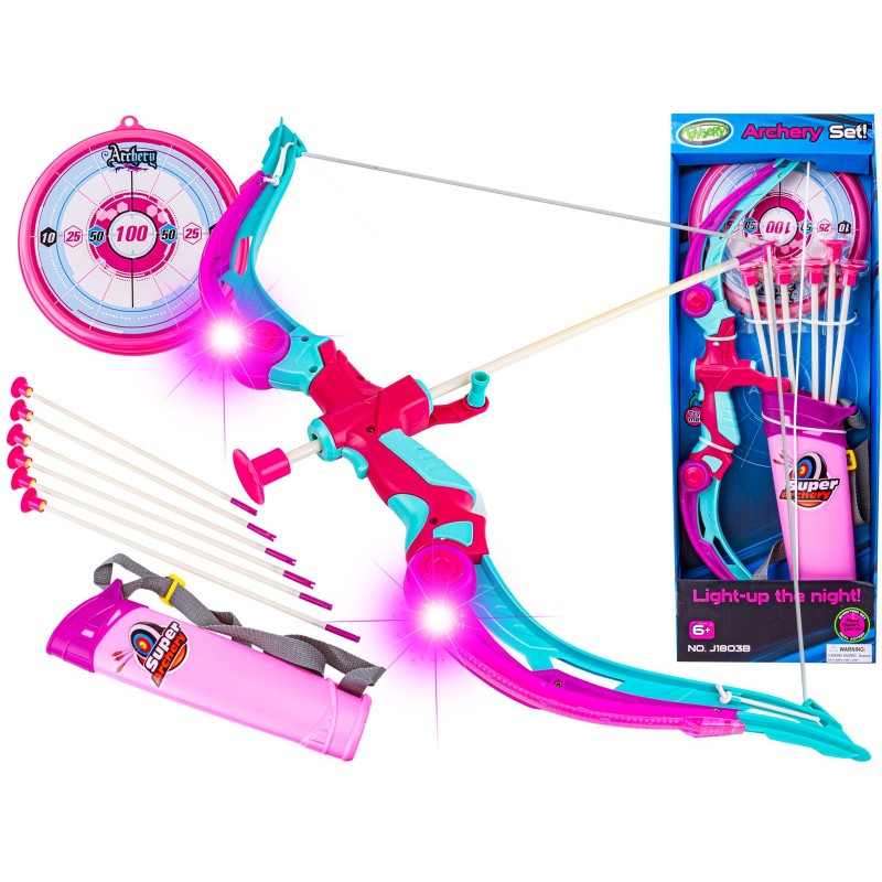 Zestaw Łuczniczy, Łuk + Akcesoria, Strzały, Tarcza Róż