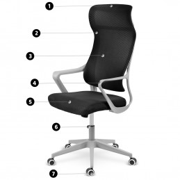 Fotel biurowy z mikrosiatki Sofotel Labi czarny