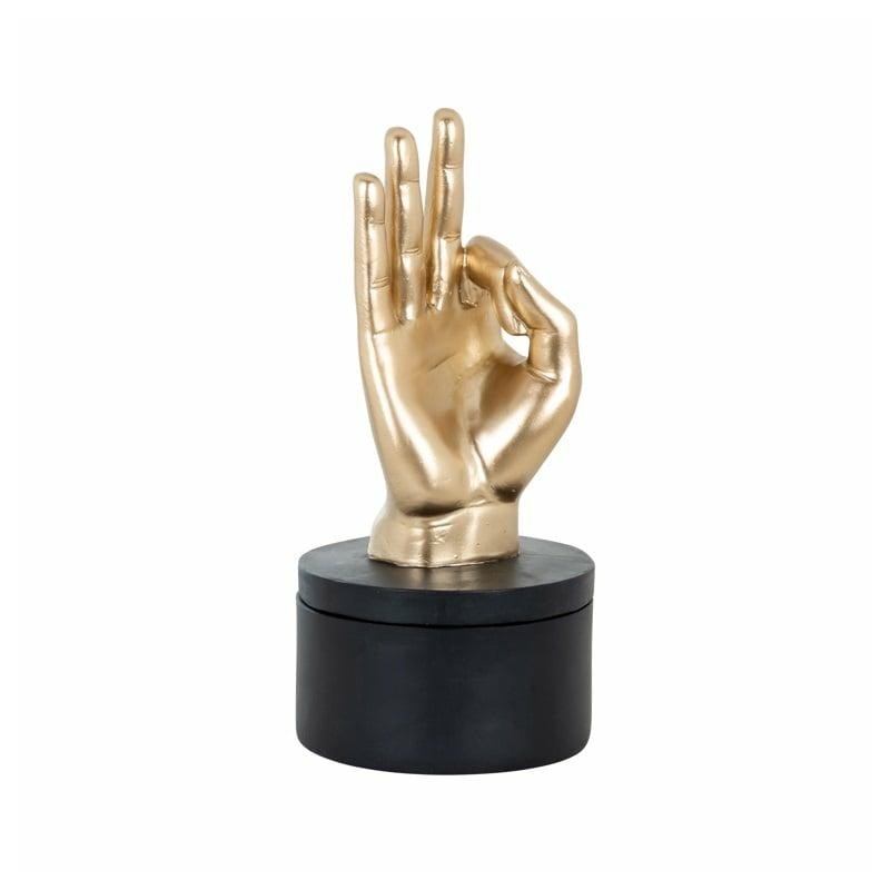 RICHMOND pojemnik dekoracyjny JELIS czarno-złoty