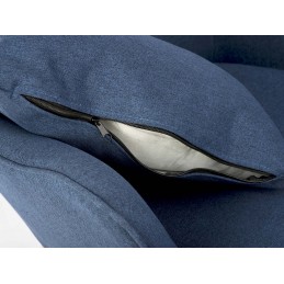 Fotel uszak z podnóżkiem Norse niebieski