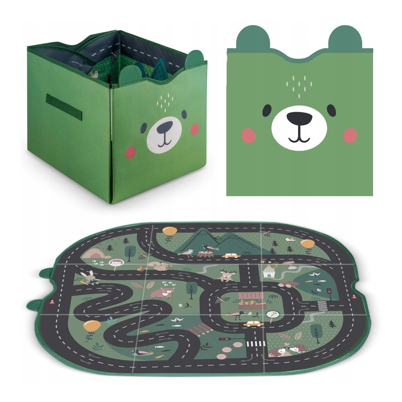 Pojemnik na zabawki i mata NK-408 Nukido - zielony