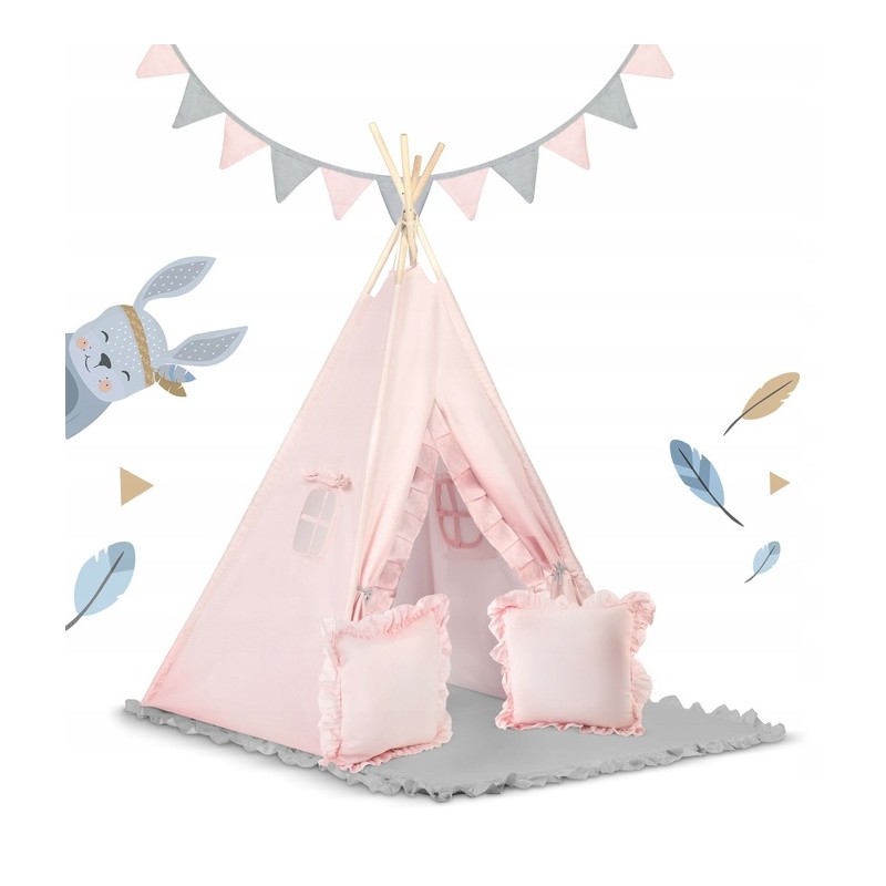 Namiot tipi dla dzieci NK-406 Nukido - jasno różowy