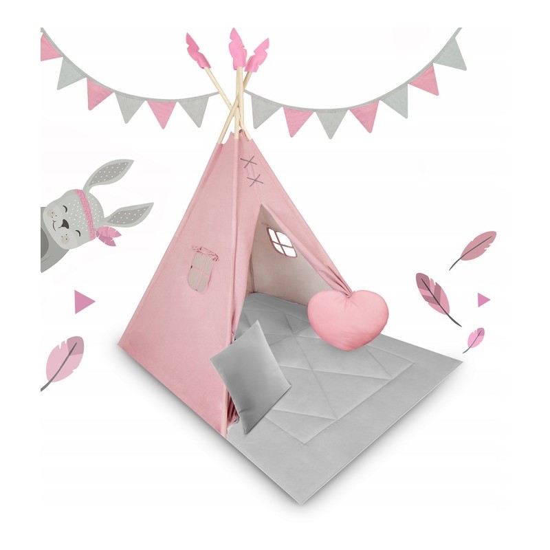 Namiot tipi dla dzieci NK-406 Nukido - różowy