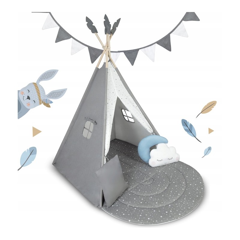 Namiot tipi dla dzieci NK-406 Nukido - szary