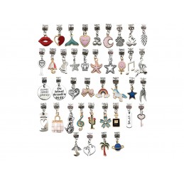 Zestaw Do Tworzenia Robienia Biżuterii, Bransoletek, Charmsy, Zawieszki, Koraliki MIX