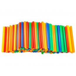 Słomki Konstrukcyjne, Klocki , Patyczki 1000 El, Kuferek, 3D