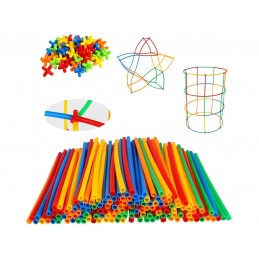 Słomki Konstrukcyjne, Klocki , Patyczki 1000 El, Kuferek, 3D