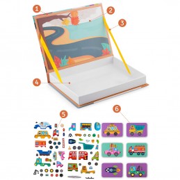 Książka magnetyczna puzzle Pojazdy RK-770 