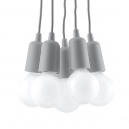 Lampa wisząca DIEGO 5 szara