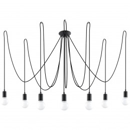 Żyrandol EDISON 7 czarny