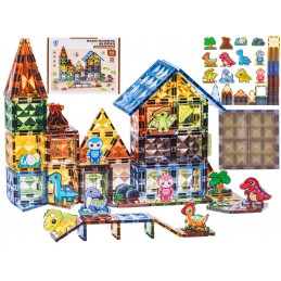 Konstrukcyjne Klocki Magnetyczne PARK DINOZAURÓW 116 El.