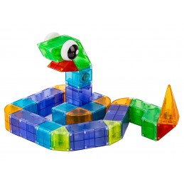 Klocki Magnetyczne, Konstrukcyjne, Świecące Elementy, Figury 3D 134 El.