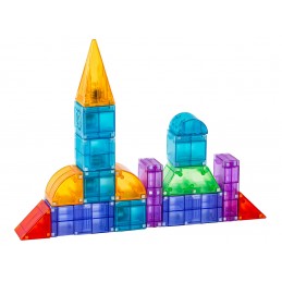 Klocki Magnetyczne, Konstrukcyjne, Świecące Elementy, Figury 3D 94 El.