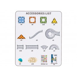 Klocki Magnetyczne Konstrukcyjne TOR KULKOWY 91 El. Kulodrom