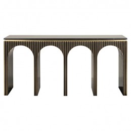 RICHMOND konsola LES ARCS - szczotkowane  złoto, mosiądz, marmur, MDF